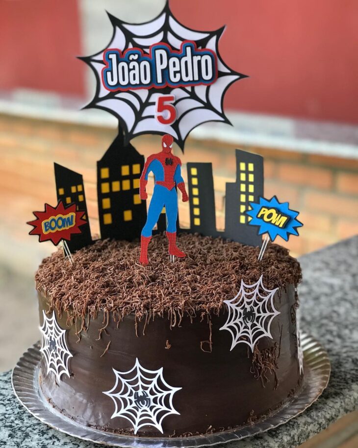 Foto de bolo do homem aranha 39 - 39