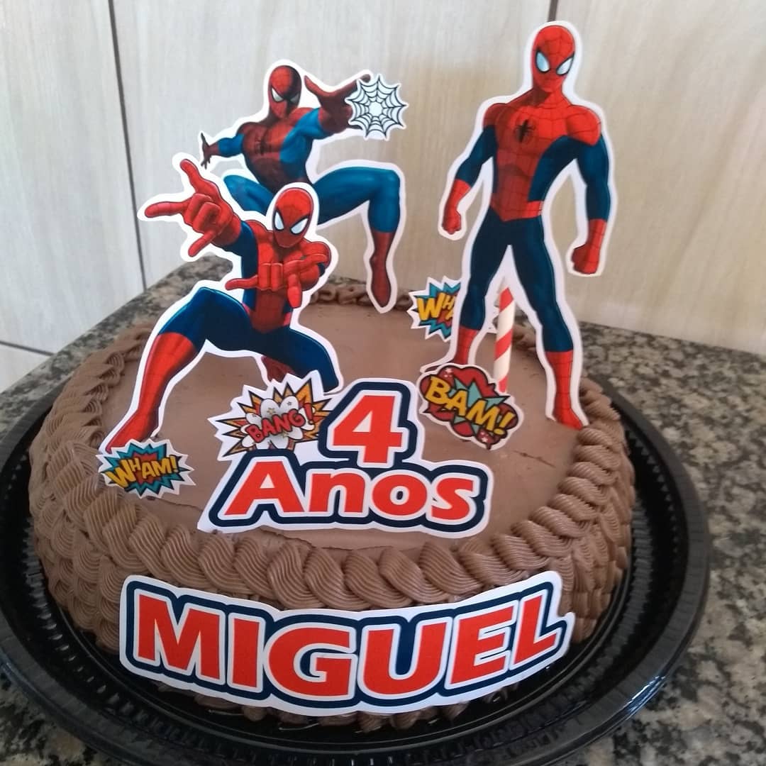 Foto de bolo do homem aranha 41 - 41