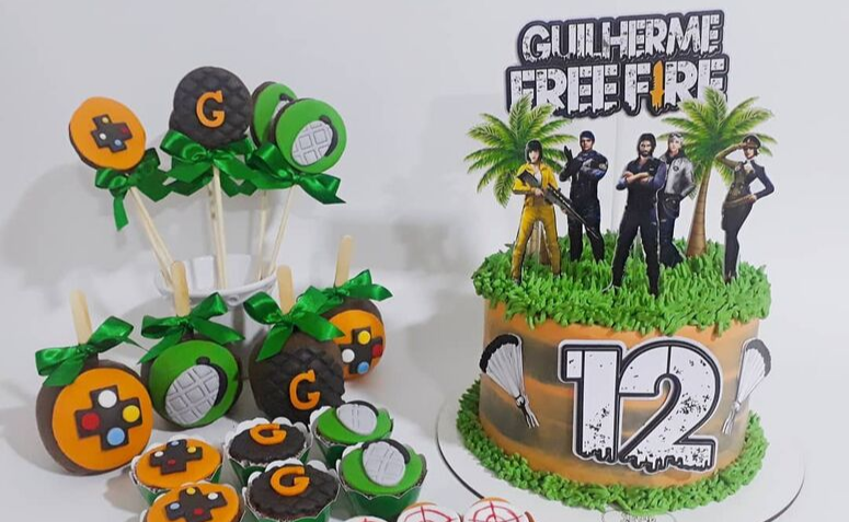 Bolo Free Fire: 55 modelos e tutoriais com muita ação e aventura