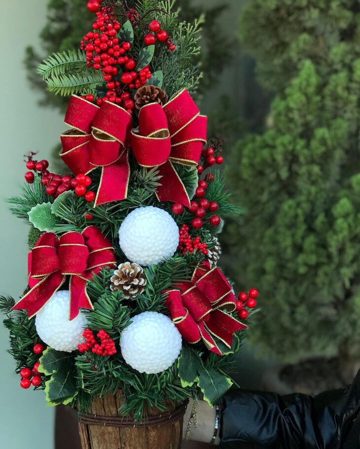 Foto de arvore de natal pequena decorada 0031 - 18