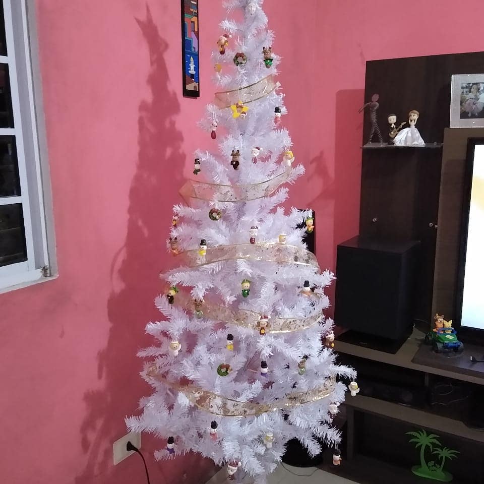 Foto de arvore de natal branca 42 - 49