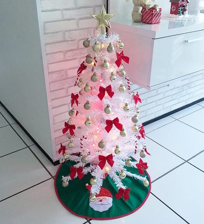 Foto de arvore de natal branca 48 - 55