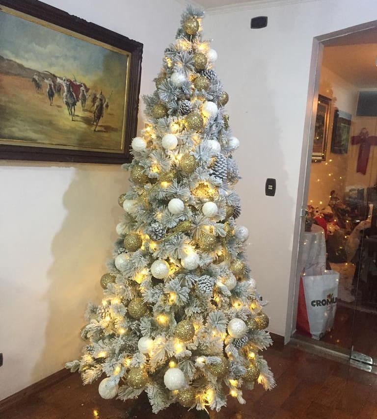 Foto de arvore de natal branca 69 - 82