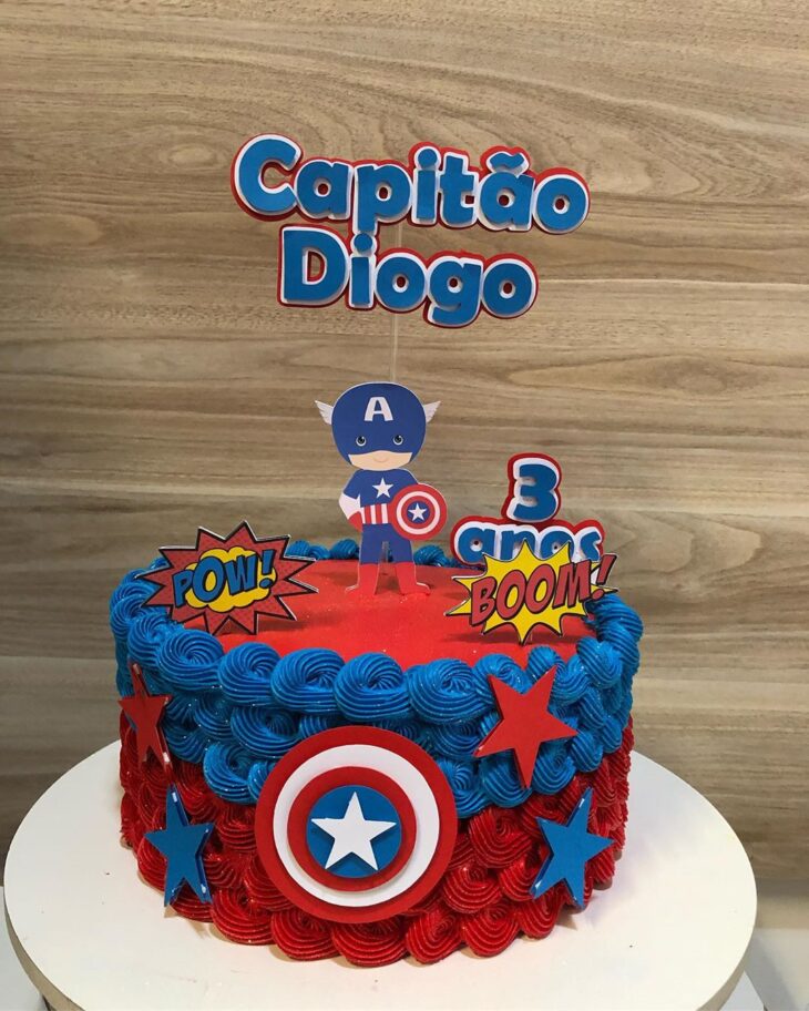 Foto de bolo capitao america 15 - 18