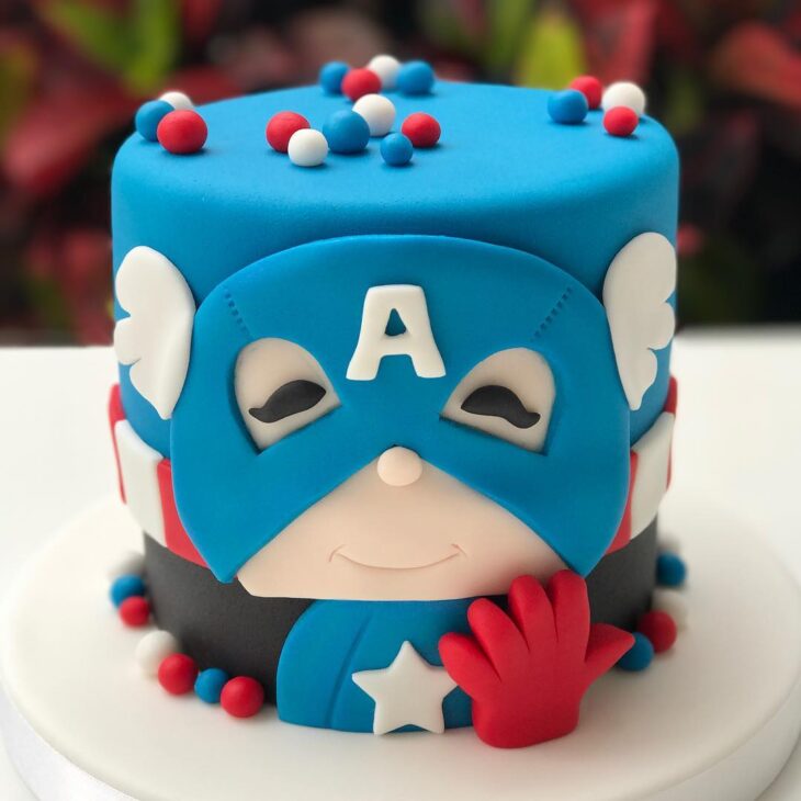 Foto de bolo capitao america 7 - 10