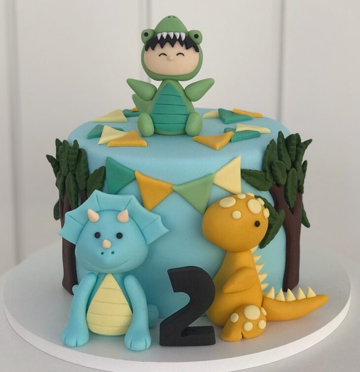 Foto de bolo de dinossauro 19 - 22