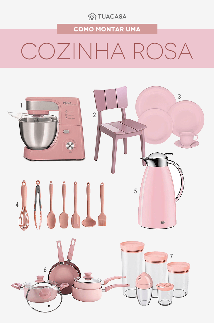 Foto de cozinha rosa comprar - 64