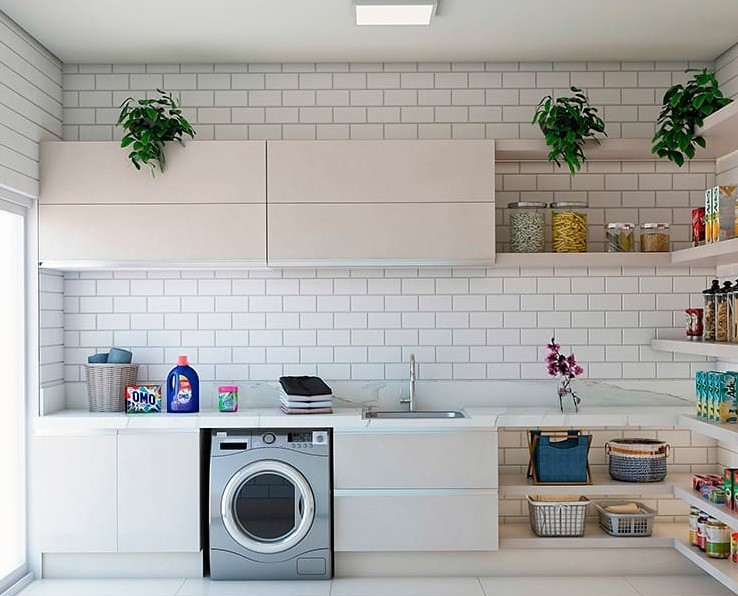Lavanderia planejada: 60 ideias para decorar de forma funcional