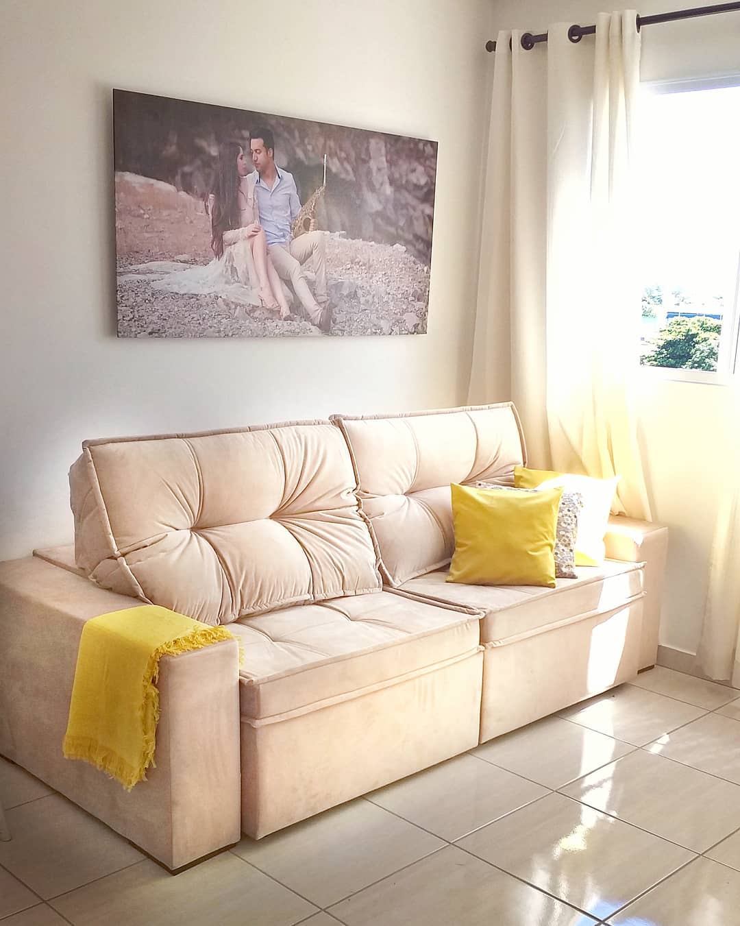 Foto de sofa bege 50 - 50