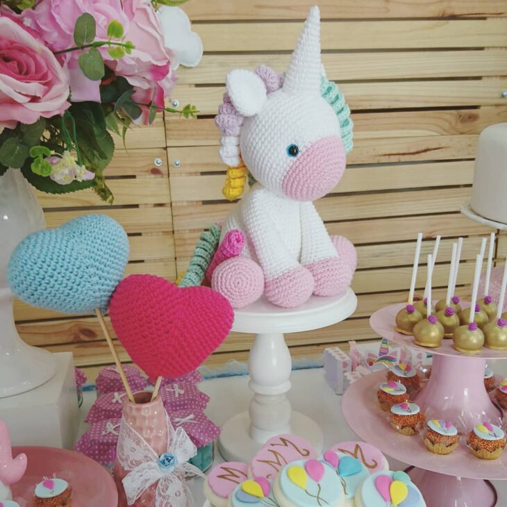 Foto de unicornio de croche 4 - 7