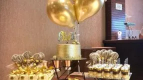 Foto de bolo dourado capa - 1