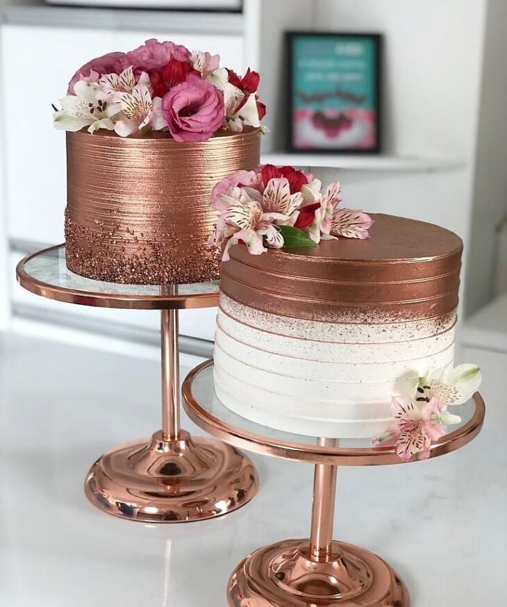 Foto de bolo rose gold 9 - 12