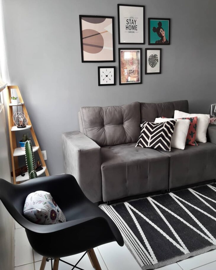 Foto de decoracao de sala simples e barata 32 - 35