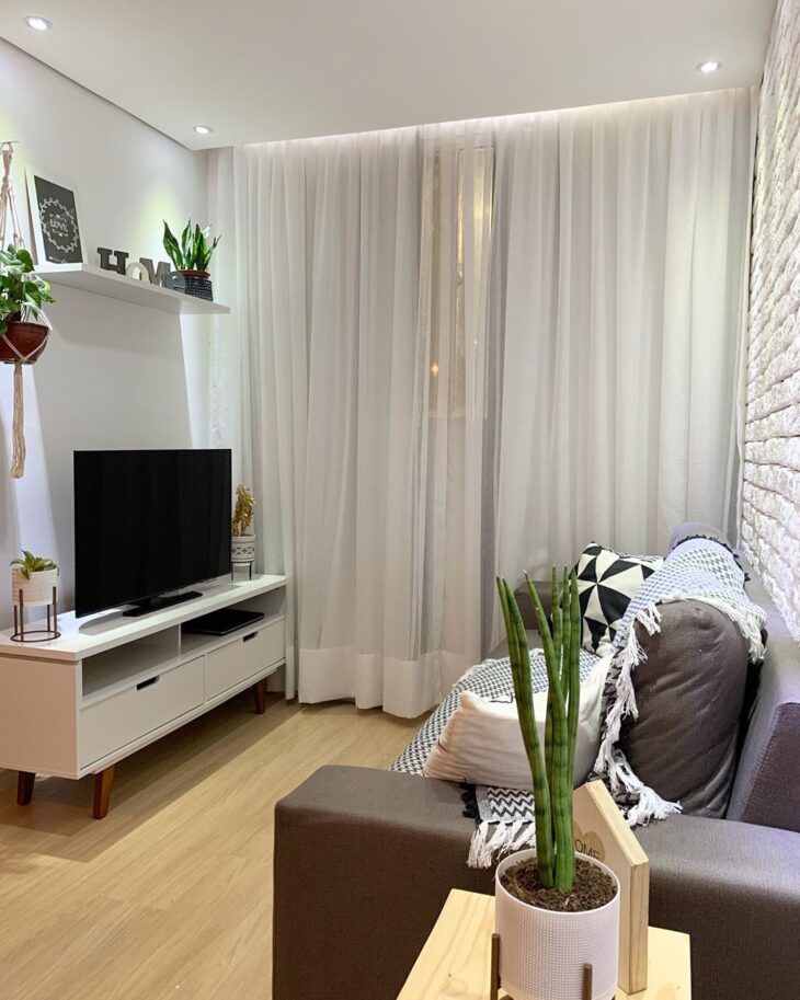 Foto de decoracao de sala simples e barata 38 - 41