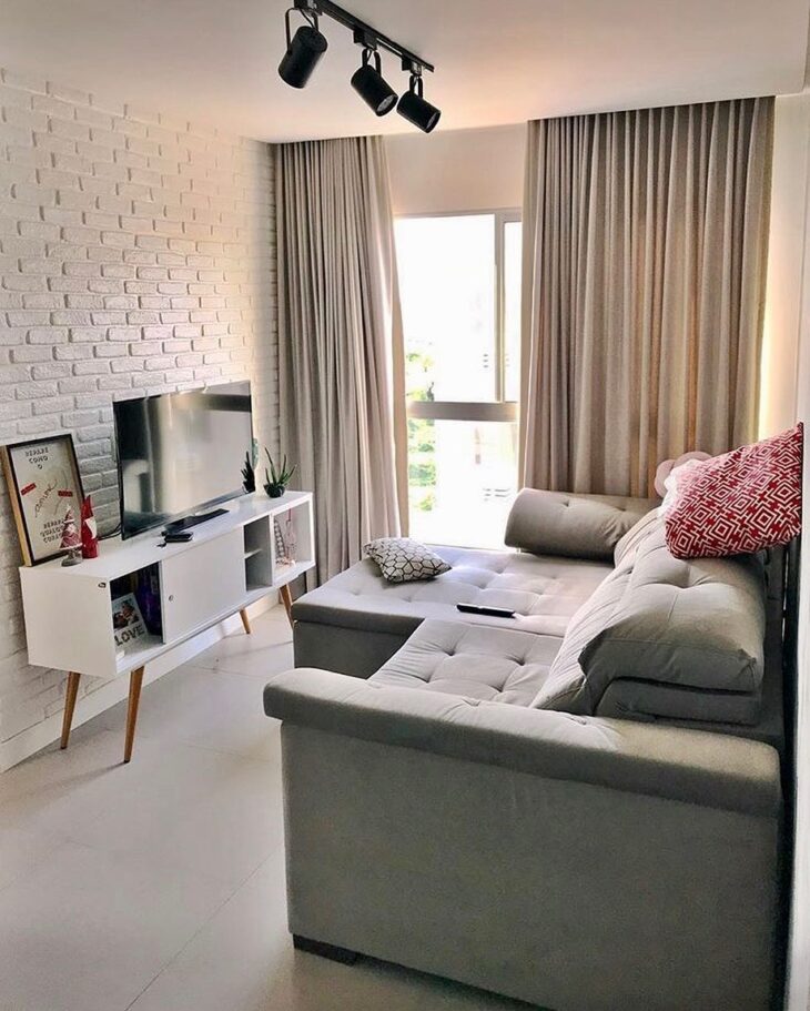 Foto de decoracao de sala simples e barata 39 - 42