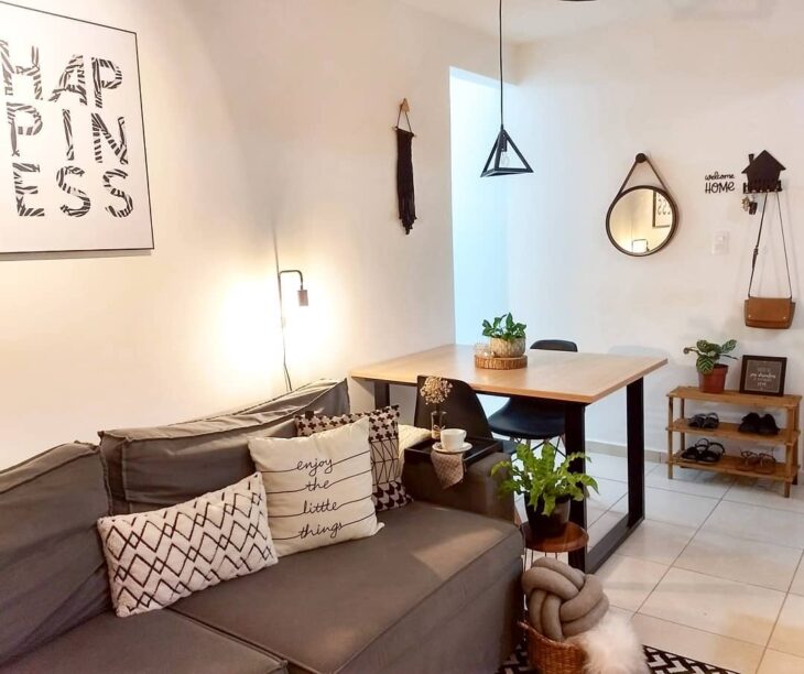 Foto de decoracao de sala simples e barata 60 - 63