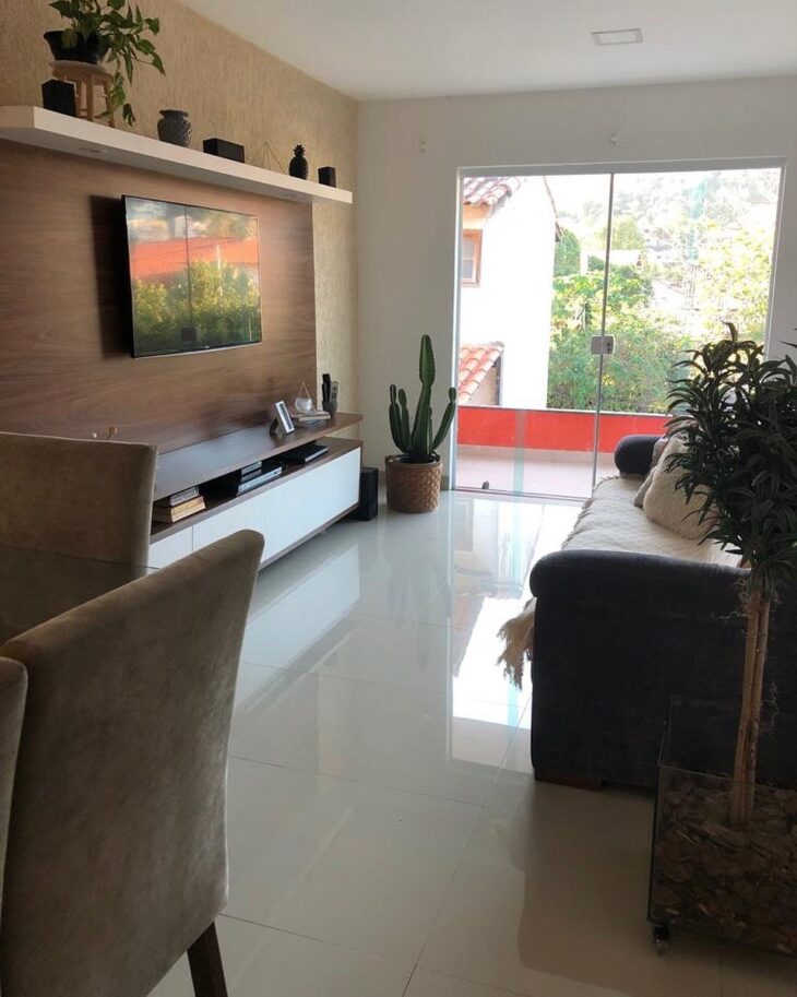 Foto de decoracao de sala simples e barata 67 - 70