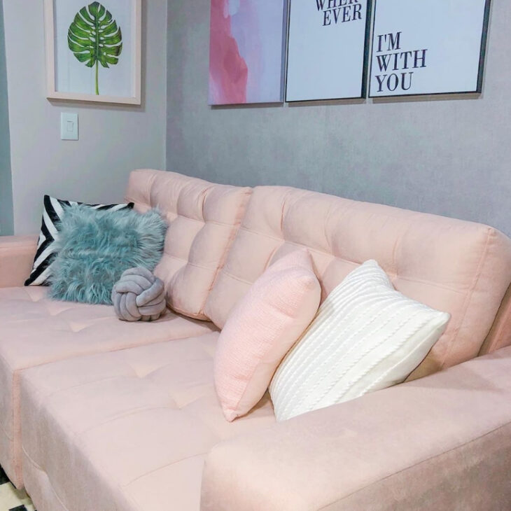 Foto de sofa rosa 16 - 19