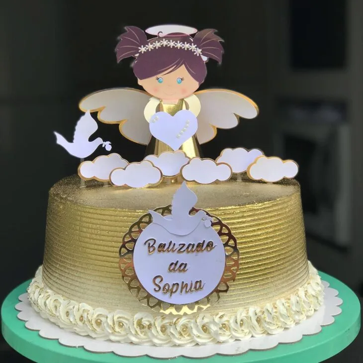 Foto de bolo de batizado 20 - 23