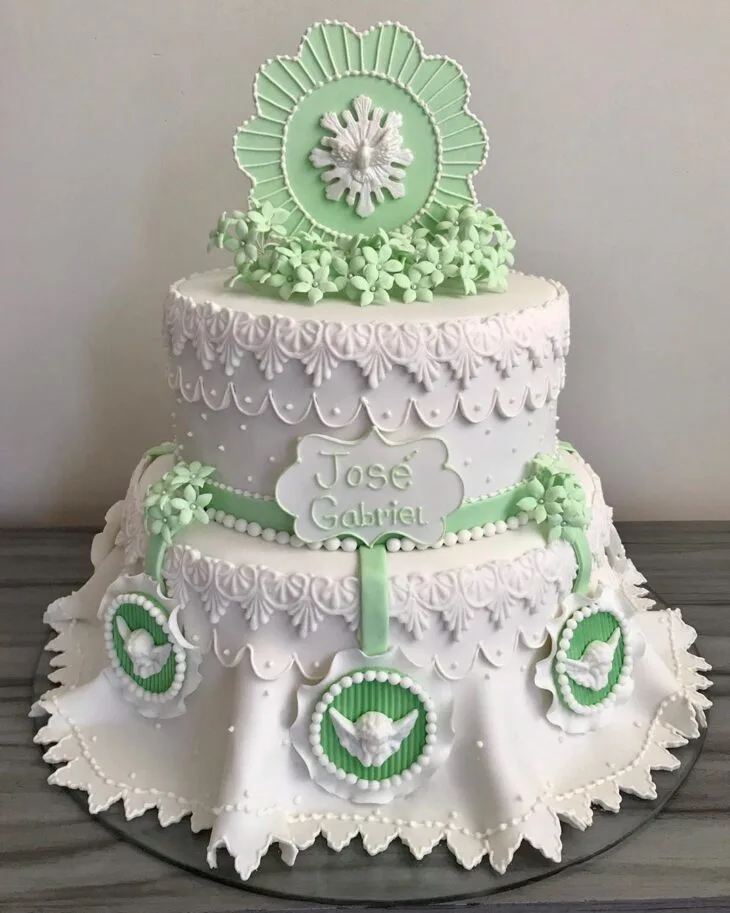 Foto de bolo de batizado 24 - 27