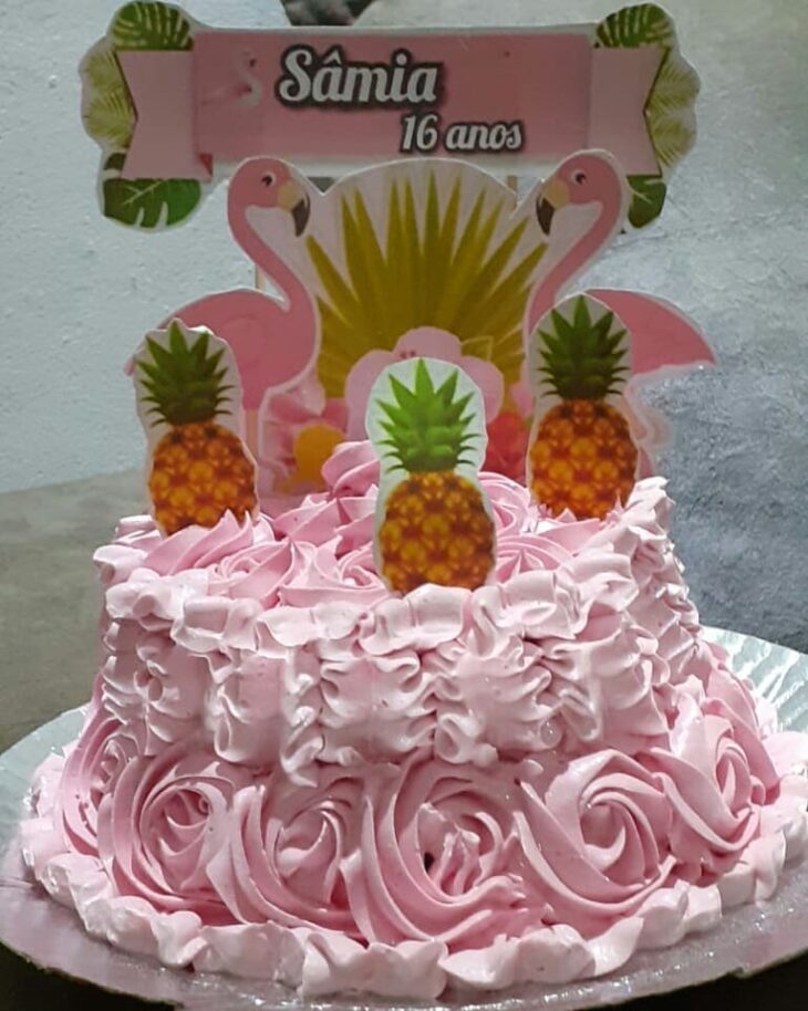 Foto de bolo de flamingo 13 - 16