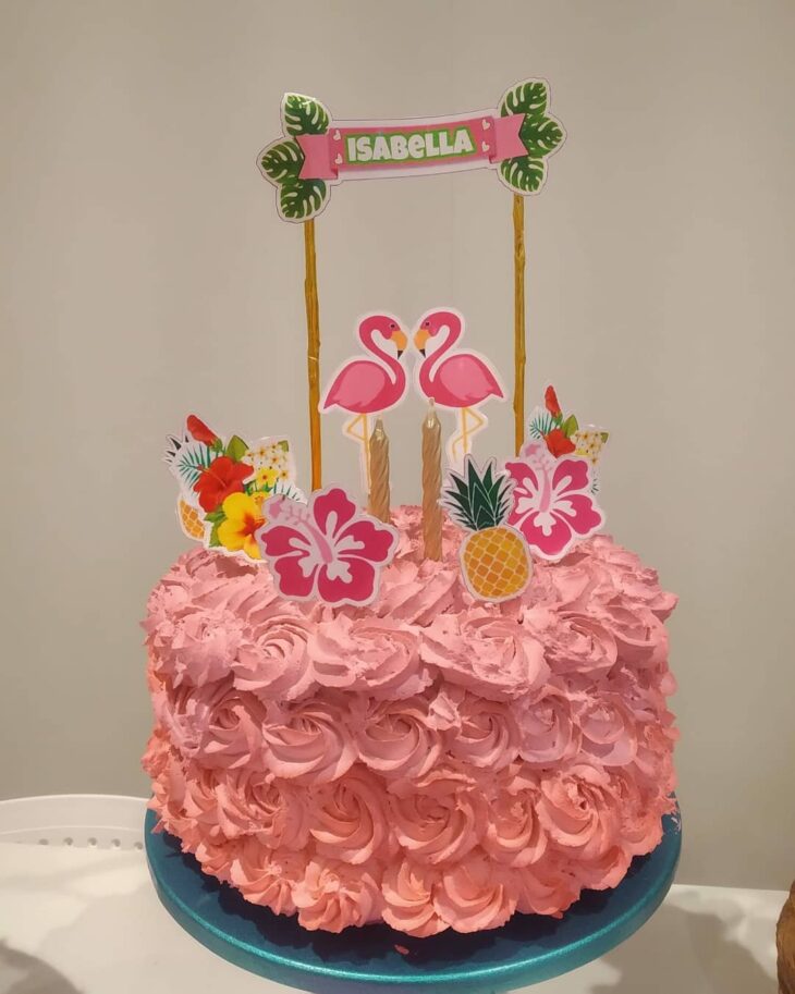 Foto de bolo de flamingo 6 - 9