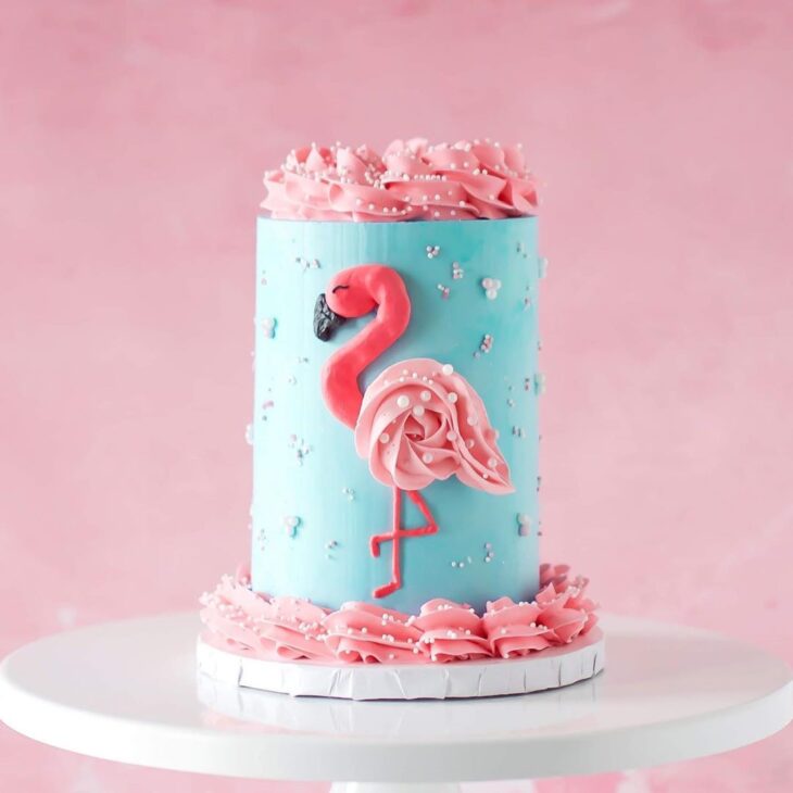 Foto de bolo de flamingo 91 - 94