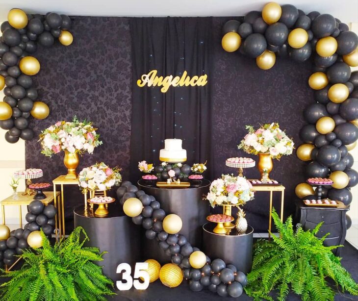 Foto de decoracao preto e dourado 18 - 21