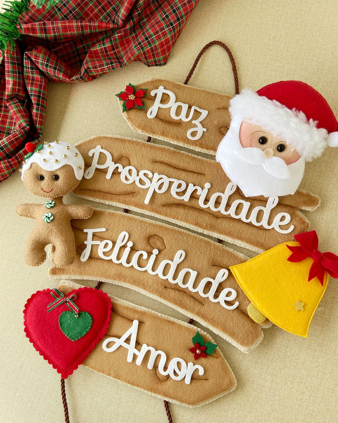 Foto de enfeites de natal de feltro 016 - 19