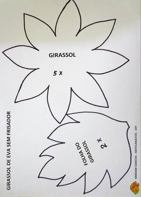 Foto de molde girassol de eva 5 - 8