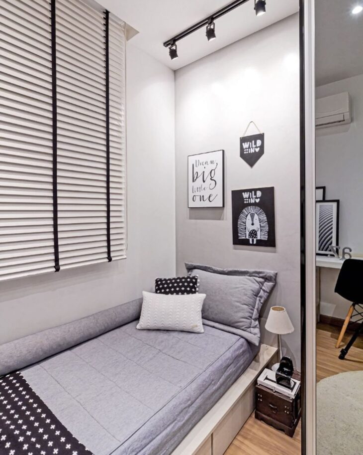 Foto de quarto preto e branco 22 - 25