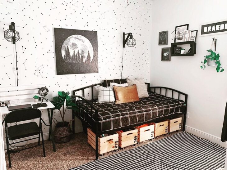 Foto de quarto preto e branco 42 - 45