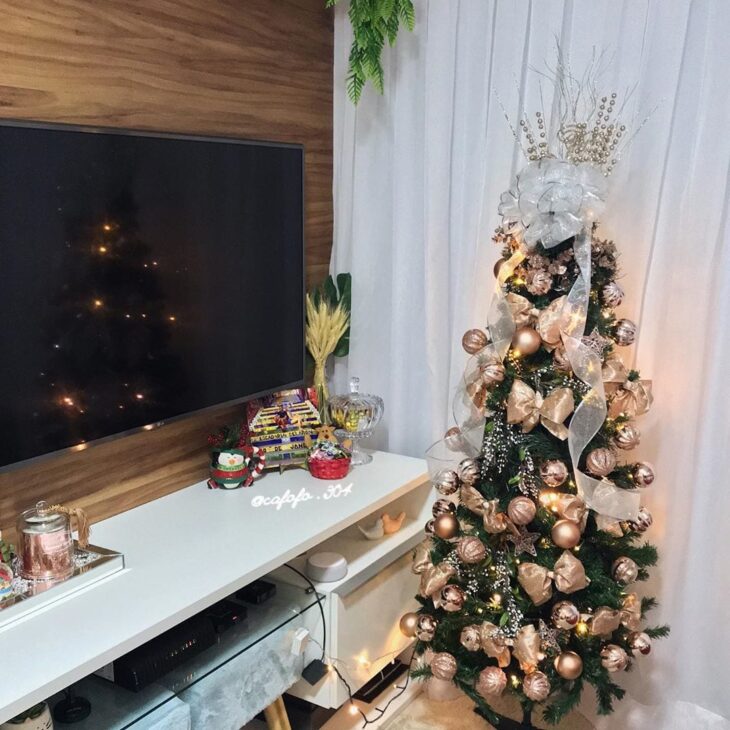 Foto de arvore de natal rose gold 19 - 22