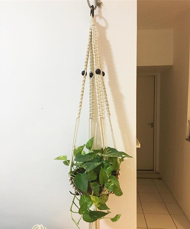 Foto de suporte de macrame para vaso 48 - 47