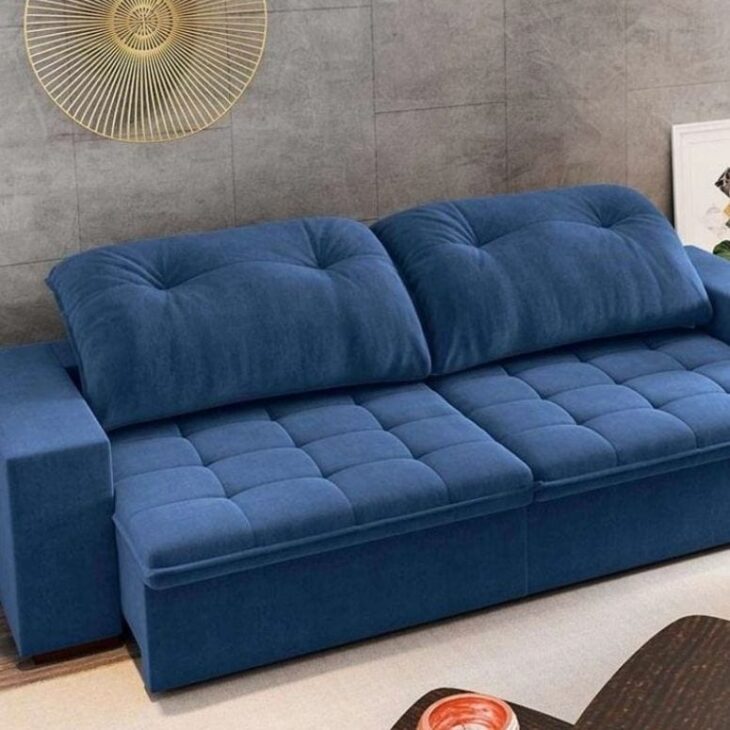 Foto de sofa azul marinho 13 - 13