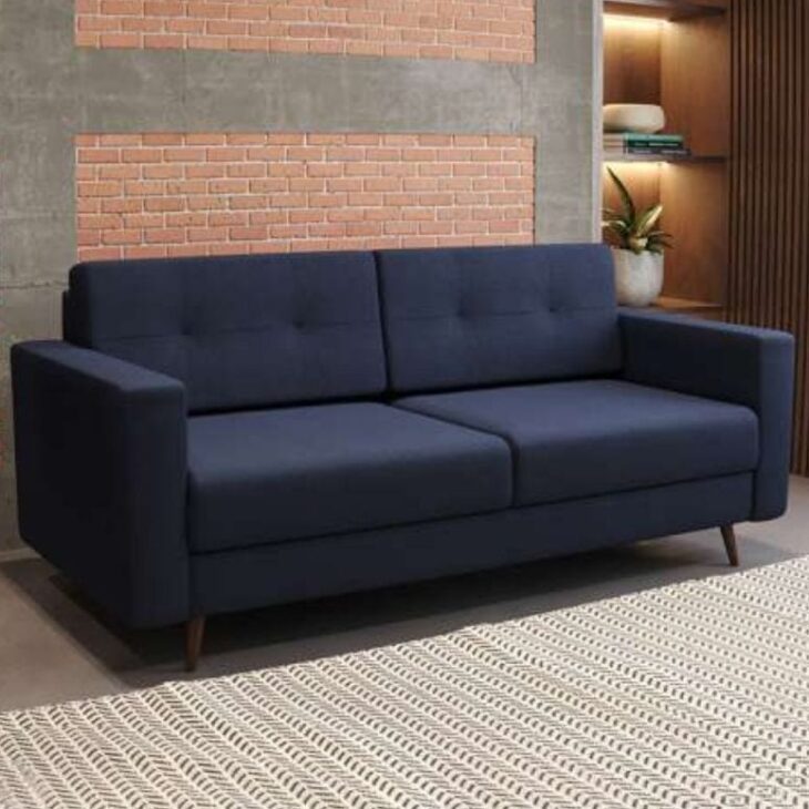 Foto de sofa azul marinho 16 - 16