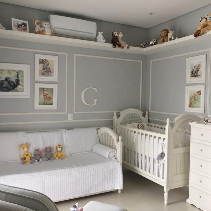 Foto de quarto de bebe cinza 55 - 55