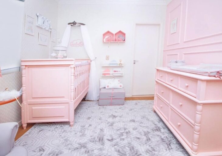 Foto de quarto de bebe rosa 22 - 22