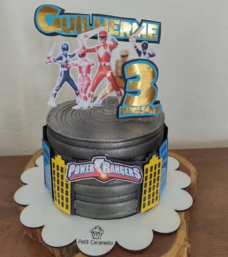 Foto de bolo power rangers 24 - 24