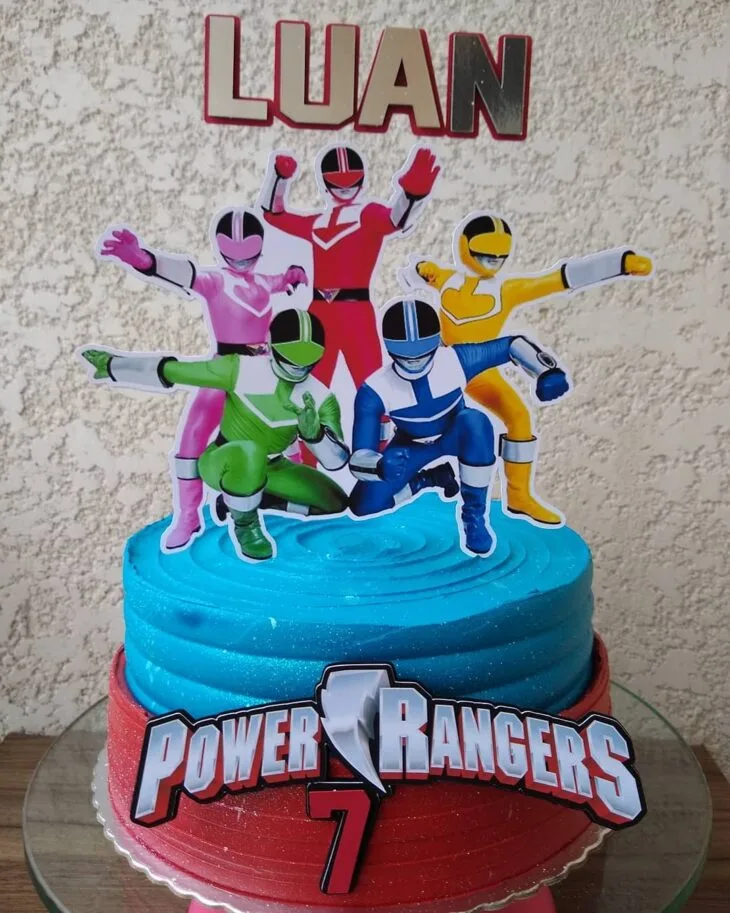 Foto de bolo power rangers 55 - 55