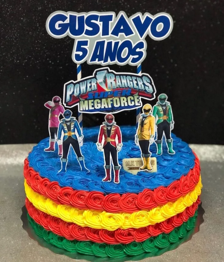 Foto de bolo power rangers 64 - 64