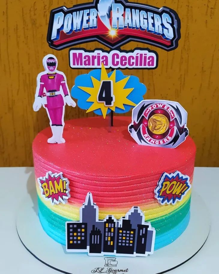 Foto de bolo power rangers 65 - 65