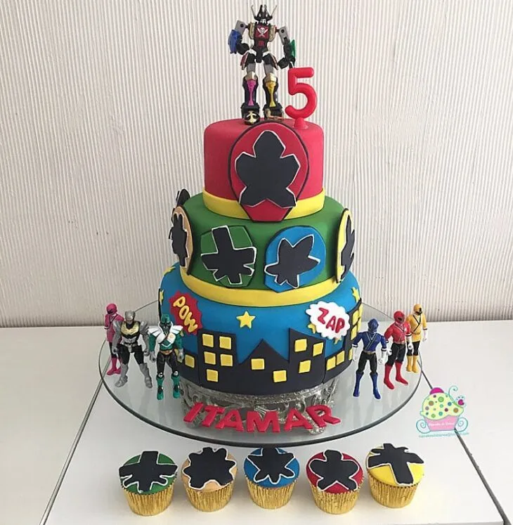 Foto de bolo power rangers 66 - 66
