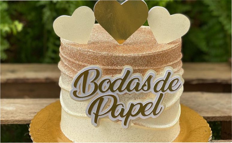 40 modelos de bolo bodas de papel para celebrar 365 dias de amor