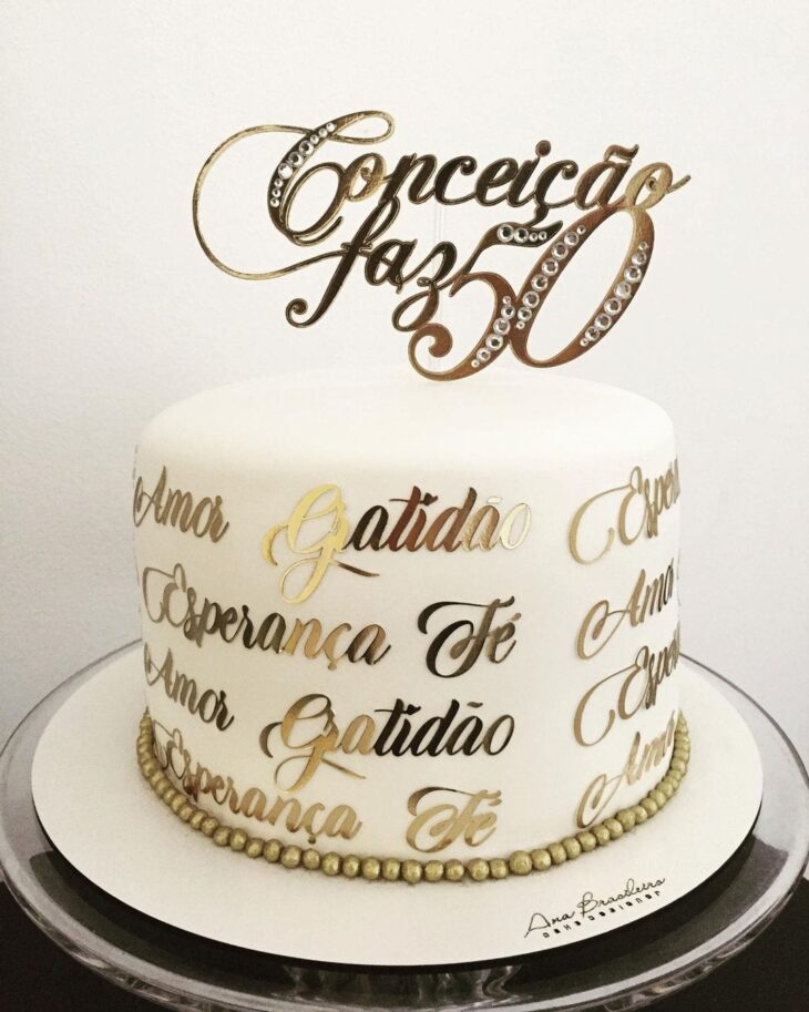 Foto de bolo de 50 anos 16 - 19