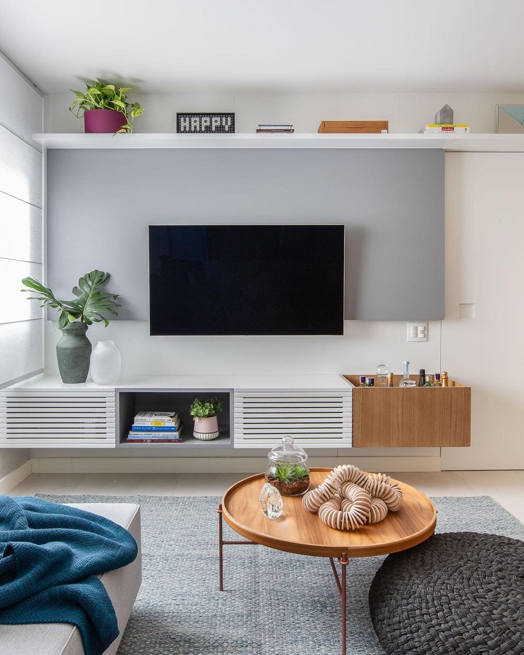 Prateleira para sala: 80 modelos para otimizar o ambiente