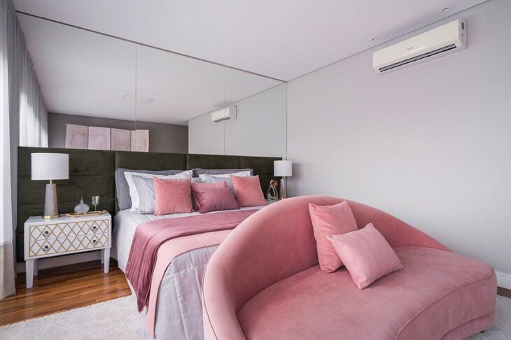 Foto de quarto cinza e rosa 33 - 32