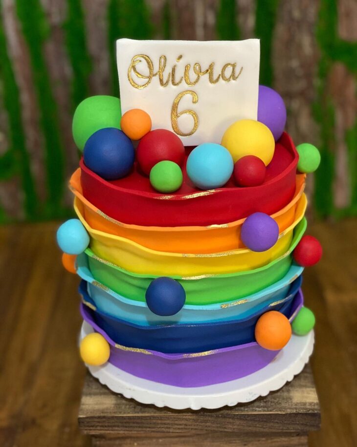 Foto de bolo arco iris 37 - 40