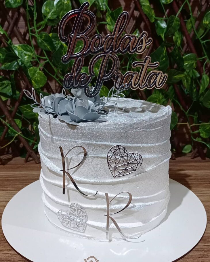 Foto de bolo bodas de prata 36 - 39