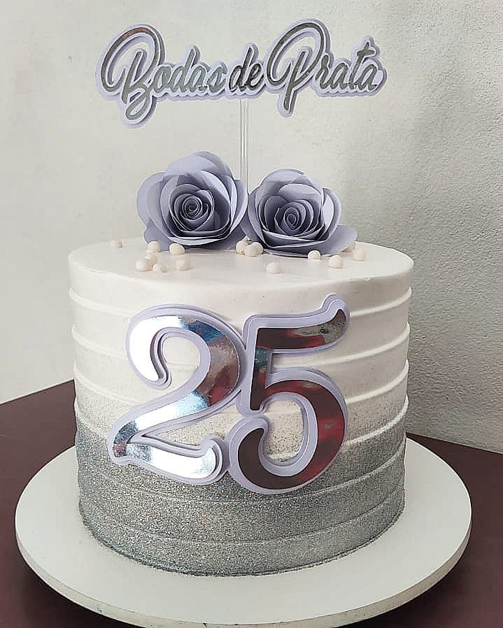 Foto de bolo bodas de prata 40 - 43